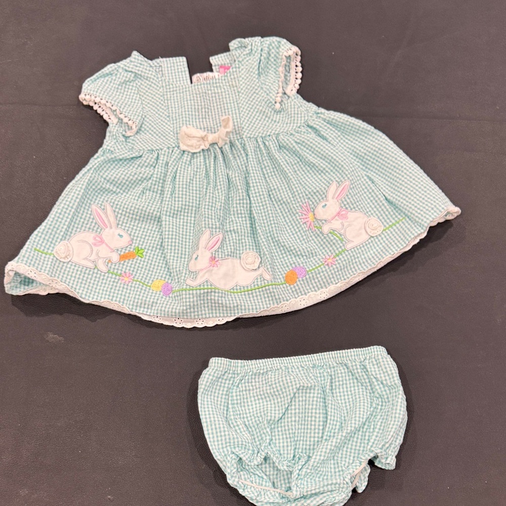 Good Lad Green Bunny Dress with Bloomers